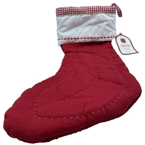 Pottery Barn Kids Lillie Peanuts Snoopy Quilted Christmas Tree Holiday Stocking - Picture 5 of 14
